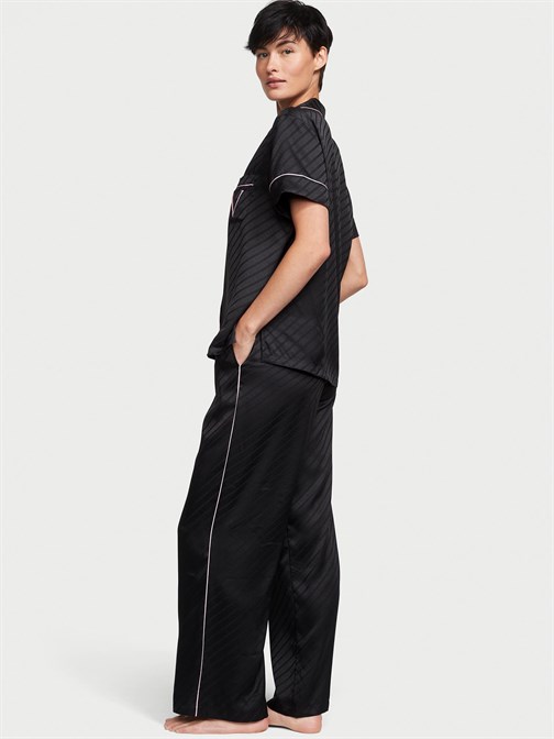 Saten Uzun Pijama Takımı
