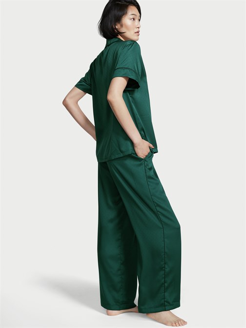 Saten Uzun Pijama Takımı