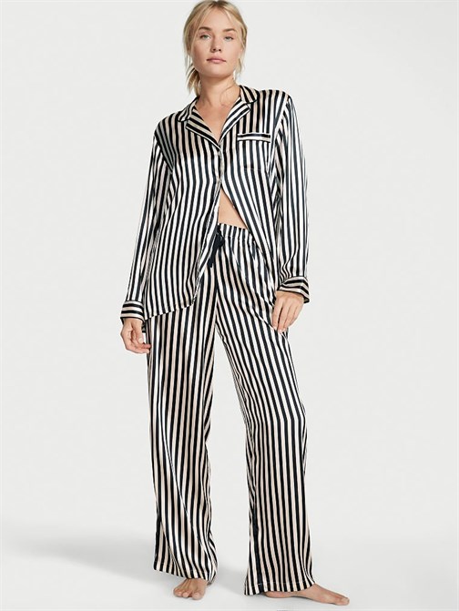 Saten Uzun Pijama Takımı