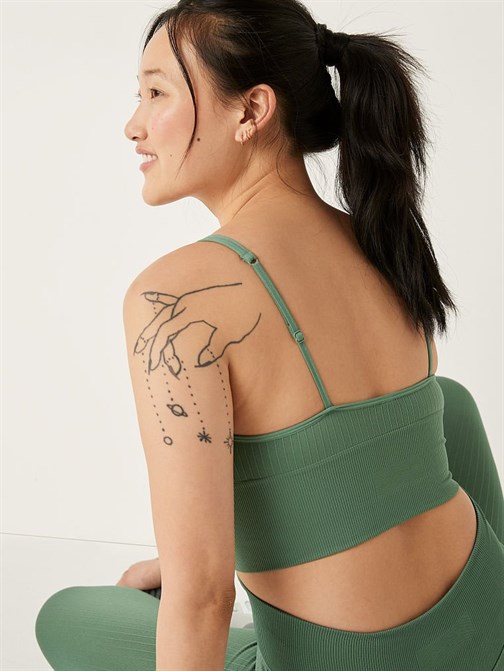 SEAMLESS KARE YAKA SPORCU CROP ÜST