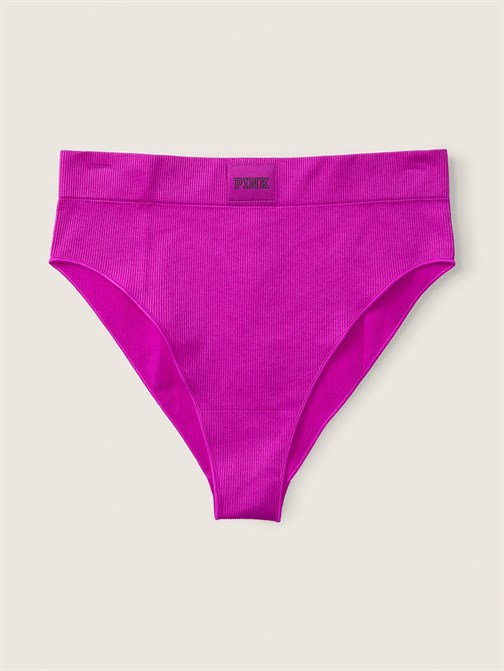 Seamless Yüksek Bel Fitilli Bikini Külot