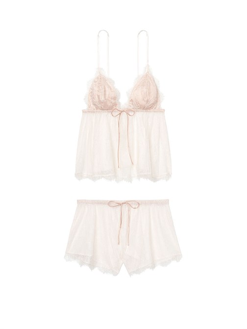 Victorias Secret Şeffaf Dantel Atlet ve Şort Seti