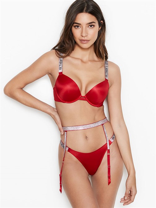 Very Sexy Işıltılı Askılı Jartiyer Kemeri