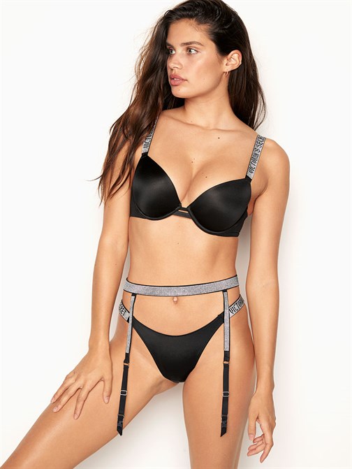 Very Sexy Işıltılı Askılı Jartiyer Kemeri