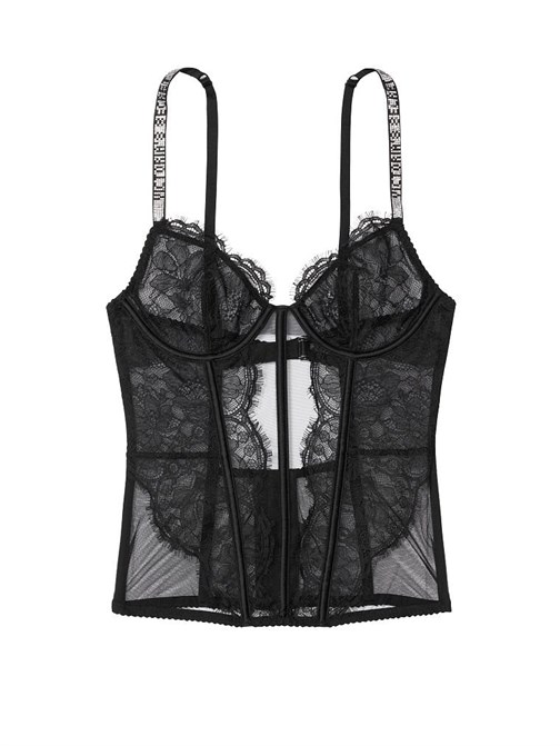 Victorias Secret Parıltılı Askılı Dantel Korse