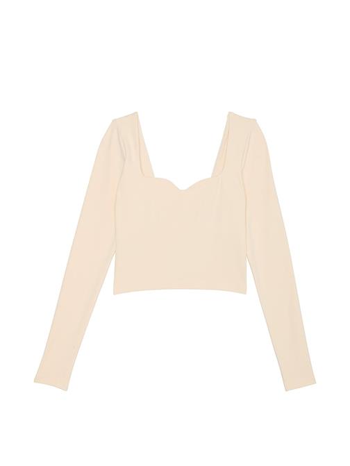 Soft Seamless Uzun Kollu Kalp Yaka Üst