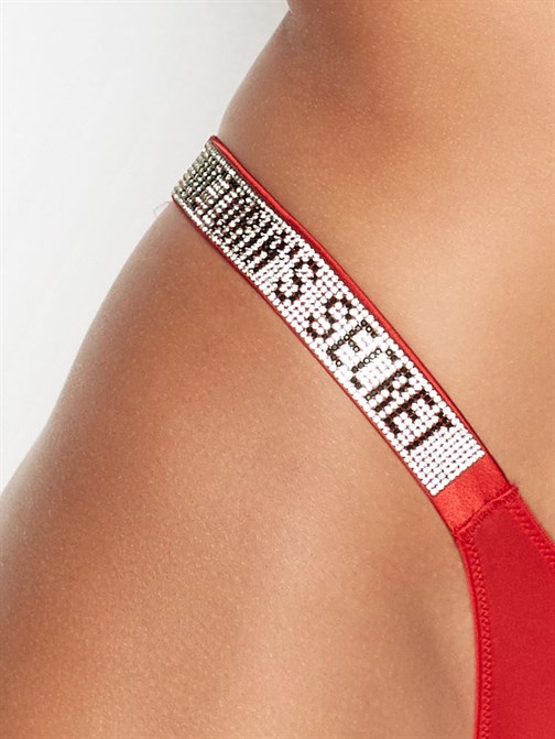Very Sexy Suni Elmas Işıltılı Askılı Tanga Külot