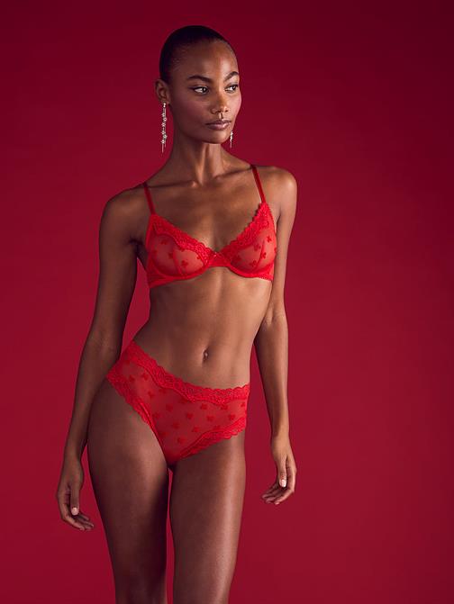 Tease Dantel Kenarlı Tül Cheeky Külot