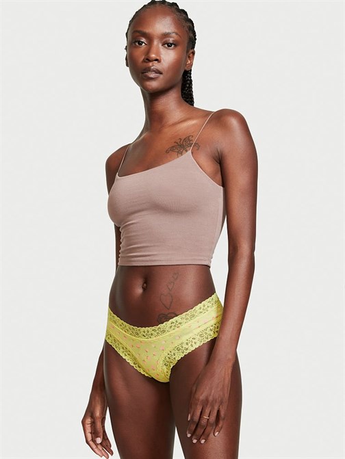 Victorias Secret Bel Kısmı Dantelli Pamuklu Cheeky Külot