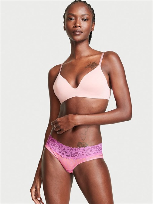 Victorias Secret Bel Kısmı Dantelli Pamuklu Hiphugger Külot