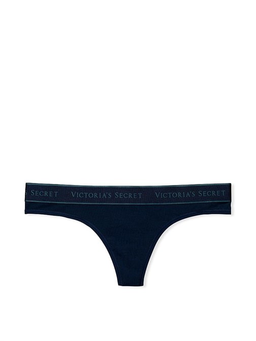 Victorias Secret Esnek Pamuklu Beli Logolu Tanga Külot