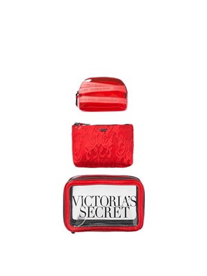 The Perfect Red 3lü Kozmetik Çantası