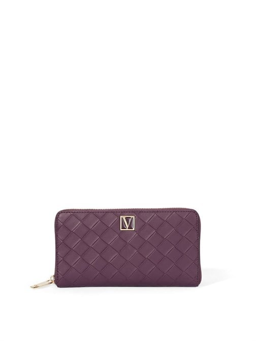 The Victoria Black Violet Woven Cüzdan