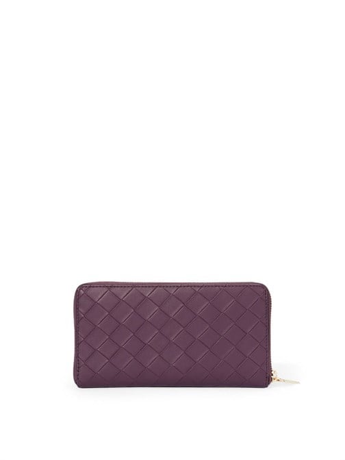 The Victoria Black Violet Woven Cüzdan
