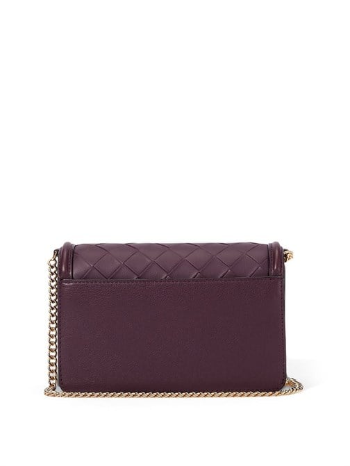 The Victoria Black Violet Woven Mini Omuz Çantası