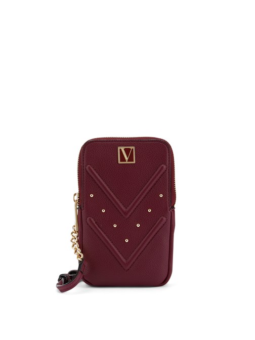 The Victoria Çapraz Askılı Crimson Telefon Çantası