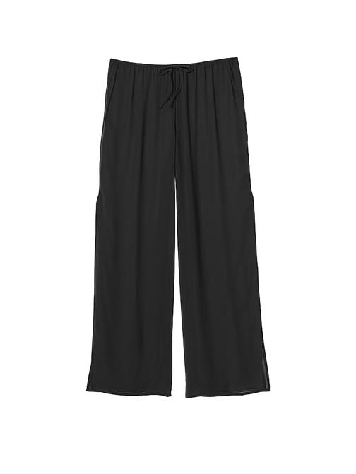 Transparan Crinkle Geniş Paça Pantolon