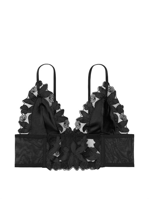 Luxe Lingerie Çiçekli Nakışlı Uzun Hatlı Bralet