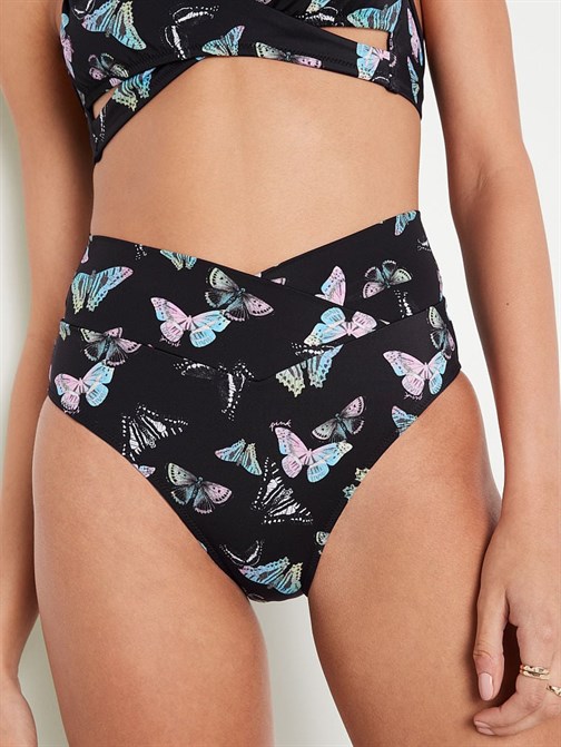 V Çapraz Geçişli Yüksek Bel Bikini Altı