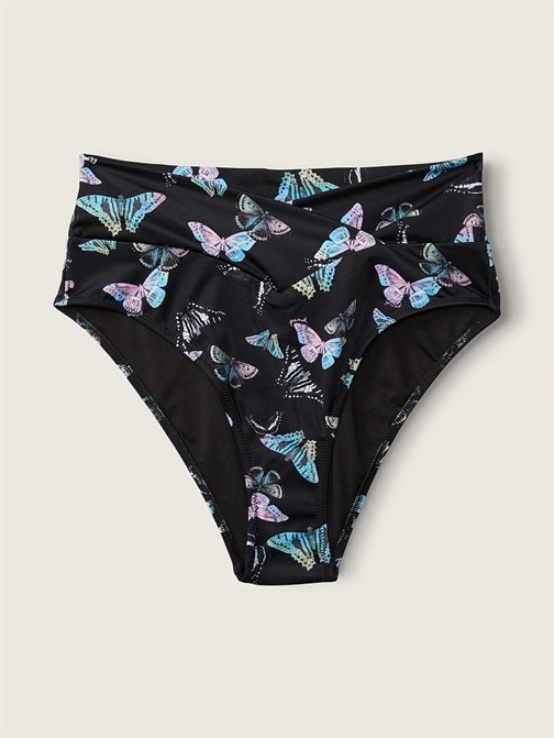 V Çapraz Geçişli Yüksek Bel Bikini Altı