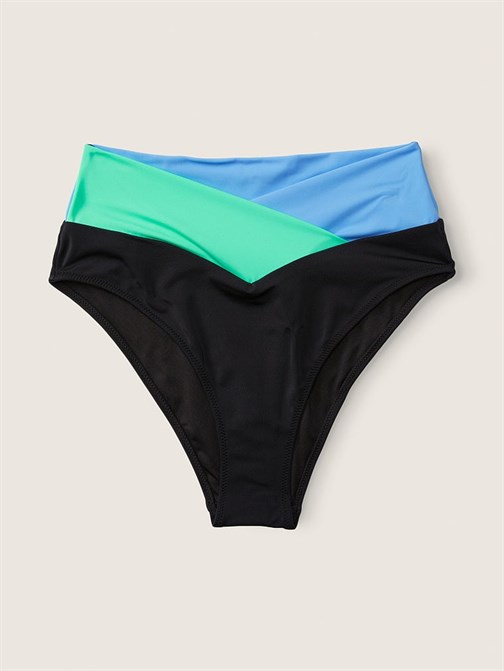 V Çapraz Geçişli Yüksek Bel Bikini Altı