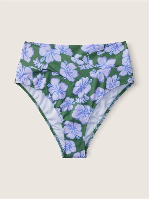 V Çapraz Geçişli Yüksek Bel Cheeky Bikini Altı