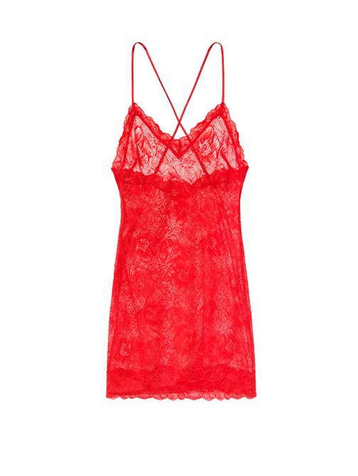Victorias Secret V Yaka Esnek Dantel Gecelik