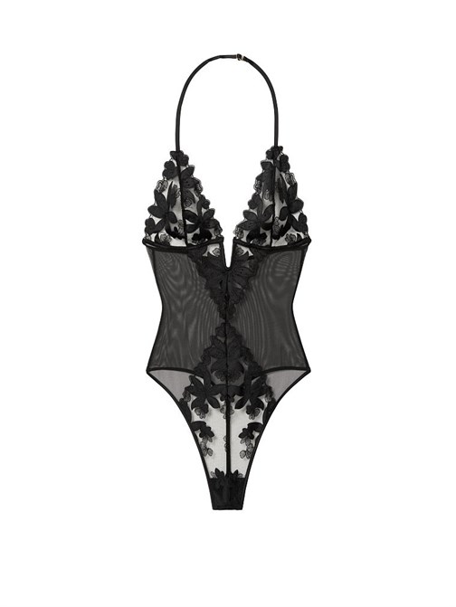 Very Sexy V Telli Nakışlı Teddy