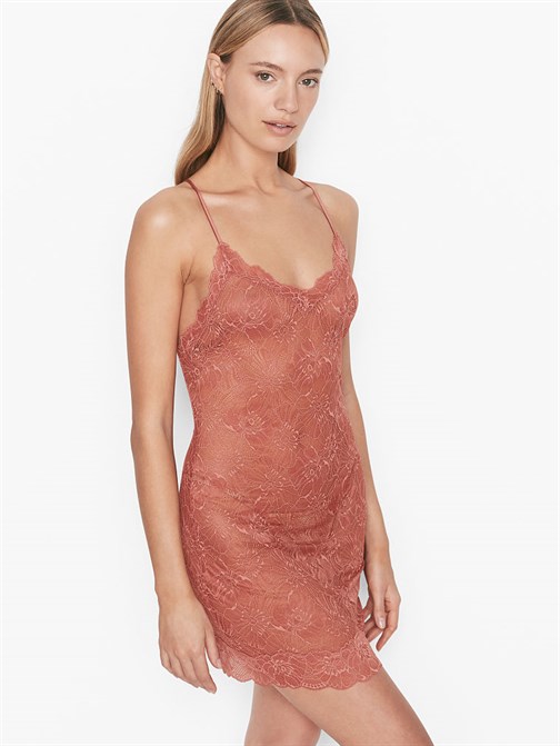 Victorias Secret V Yaka Esnek Dantel Gecelik