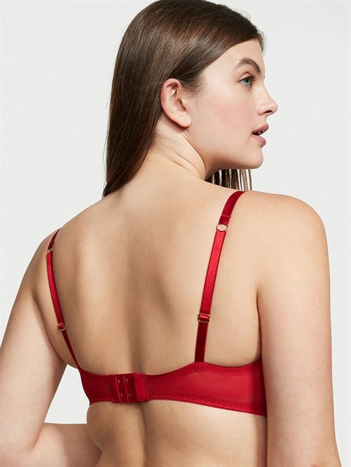 Very Sexy Acı Biber Nakışlı Demi Sütyen