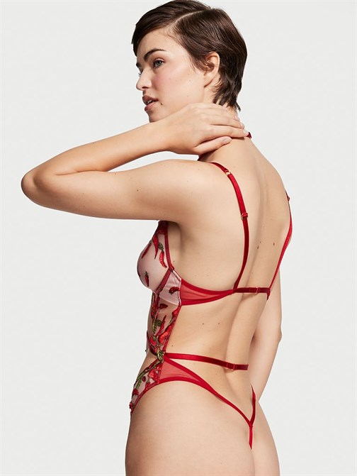 Very Sexy Acı Biber Nakışlı Esnek Şeritli Teddy