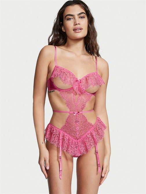 Very Sexy Astarsız Balkonet Arkası Açık Teddy