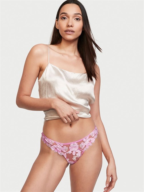 Very Sexy Çiçek Nakışlı Tanga Külot