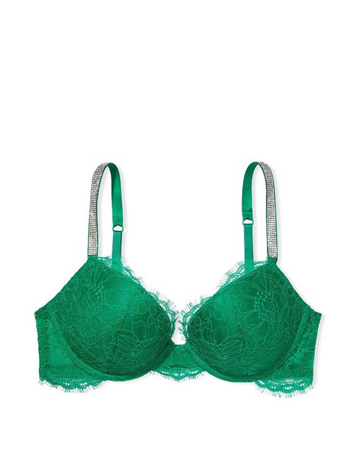 Very Sexy Dantelli Işıltılı Askılı Push-Up Sütyen