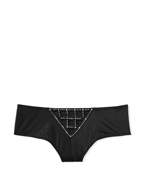 Very Sexy Hafif Işıltılı Arkası Kafesli Cheeky Külot