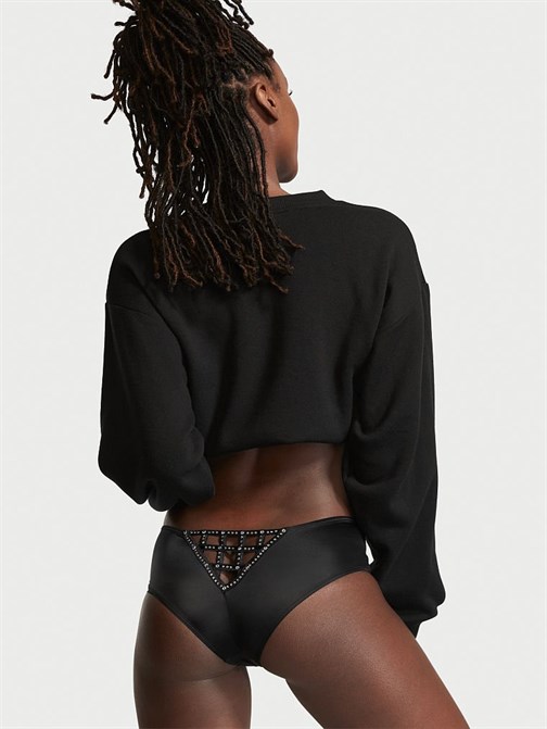 Very Sexy Hafif Işıltılı Arkası Kafesli Cheeky Külot