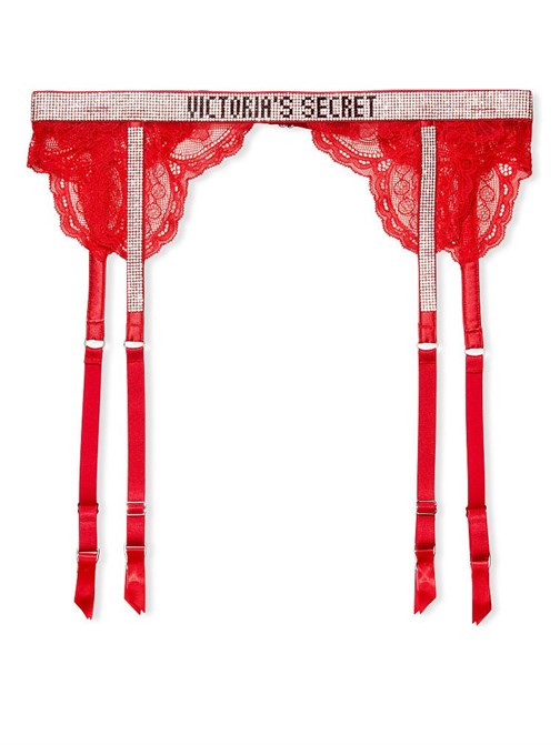 Very Sexy Işıltılı Askılı Dantel Jartiyer Kemeri
