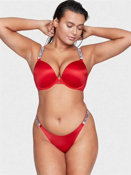Very Sexy Işıltılı Askılı Push-up Sütyen