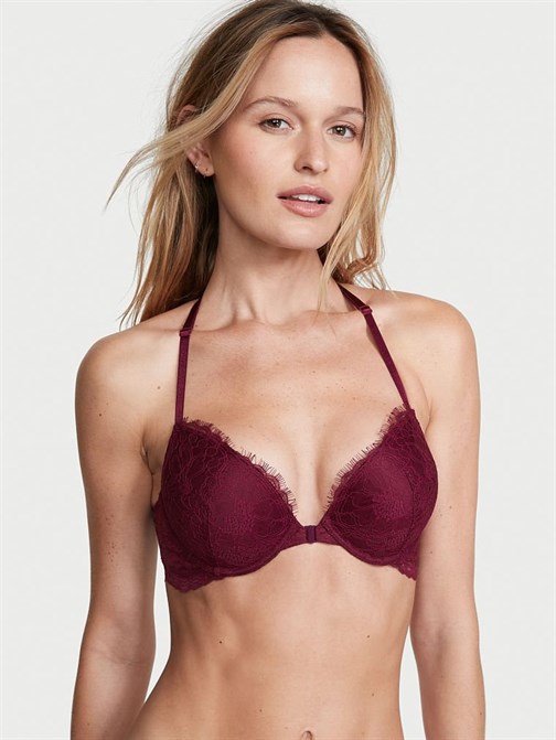 Very Sexy Önden Kapamalı Işıltılı Askılı Push-Up Sütyen