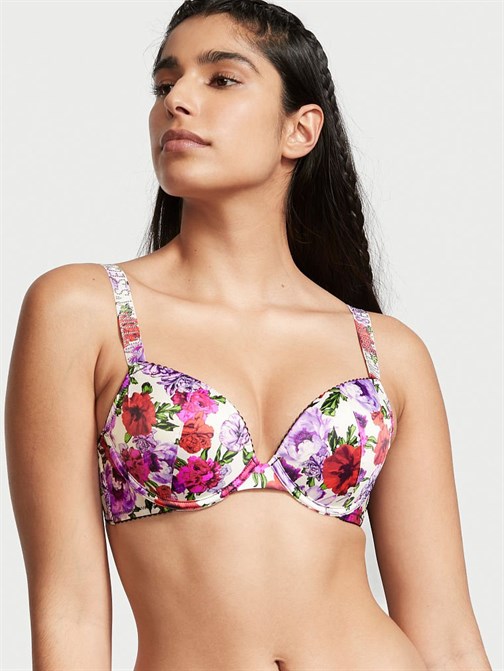 Very Sexy Saten Işıltılı Askılı Push-Up Sütyen