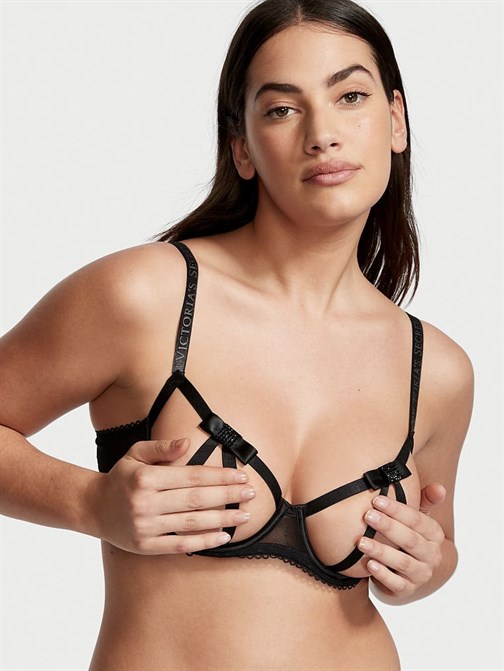 Very Sexy Şeritli Açık Kap Demi Sütyen