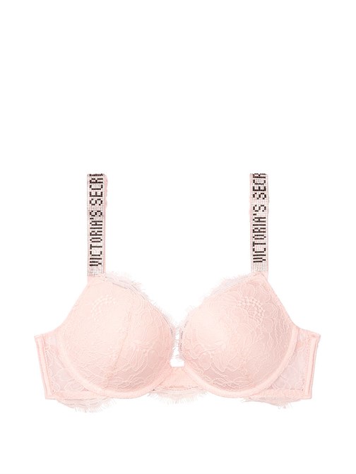 Very Sexy Dantelli Işıltılı Askılı Push-up Sütyen