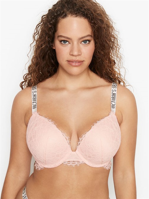 Very Sexy Dantelli Işıltılı Askılı Push-up Sütyen