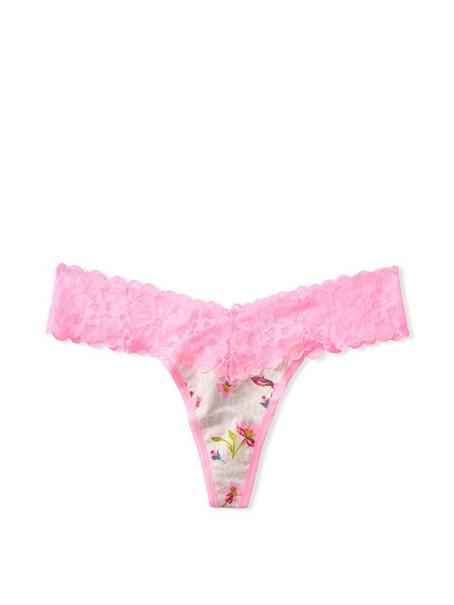 Victorias Secret Esnek Pamuklu Bel Kısmı Dantelli Tanga Külot