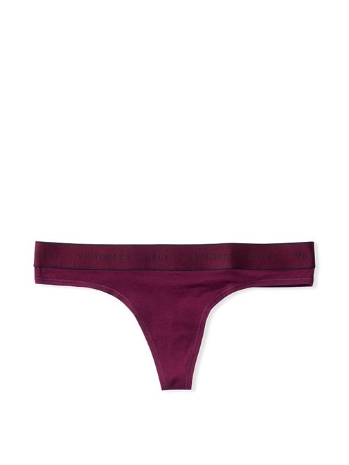 Victorias Secret Esnek Pamuklu Beli Logolu Tanga Külot