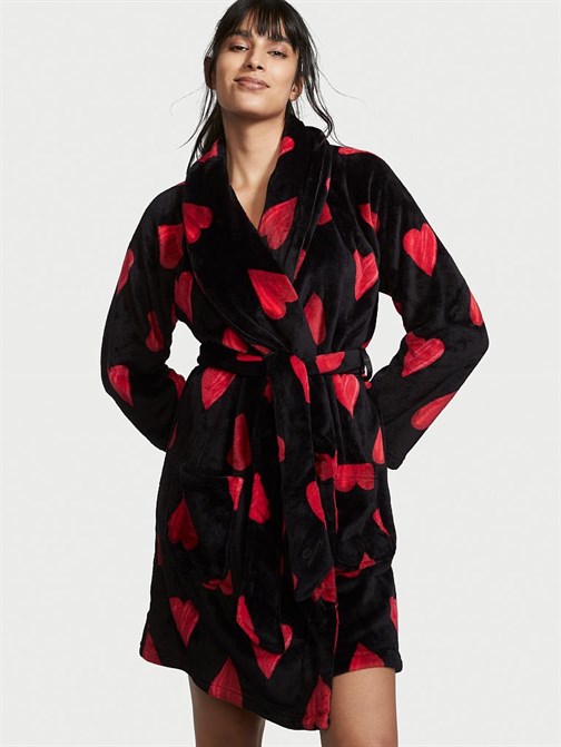 Victorias Secret Logolu Kısa Cozy Sabahlık