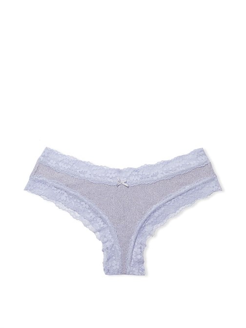 Victorias Secret Pamuklu Işıltılı Bel Kısmı Dantelli Cheeky Külot