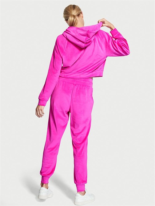 Victorias Secret Kadife Fermuarlı Kapüşonlu Sweatshirt