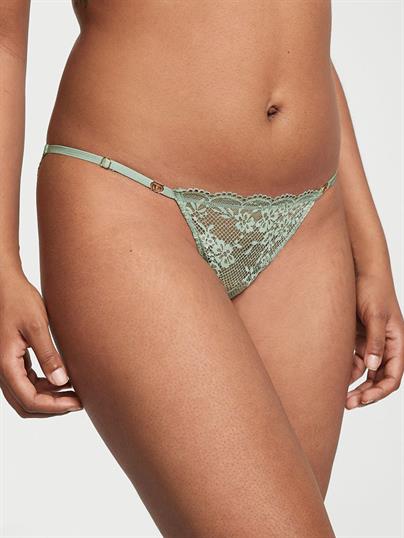 Ayarlanabilir Askılı Dantel V-String Külot