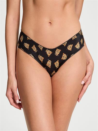 Baskılı Derin Bacak Kesim Cheeky Külot